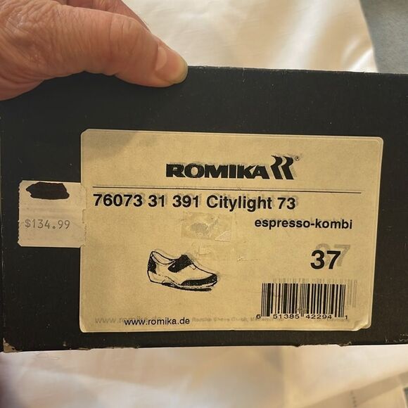 ROMIKA LEATHER MOCHA, PEWTER AND COPPERY BROWN BACK AND FRONT TOE SHOES.   NEW - Picture 7 of 11